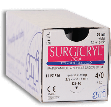 SURGICRYL 4/0 PGA SUTURE (75cm-12foil)