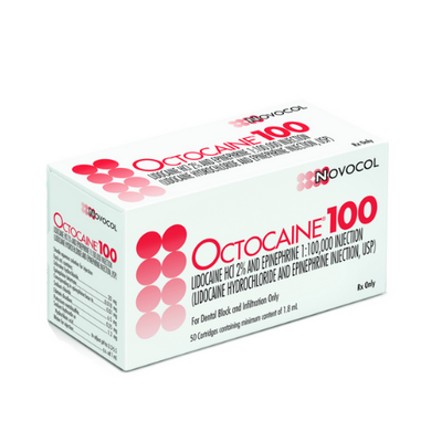 LIDOCAINE 2% ANESTHESIA INJECTION - for PREGNANT WOMEN ( OCTOCAINE100 ) 10pcs/Strip - NOVOCAL