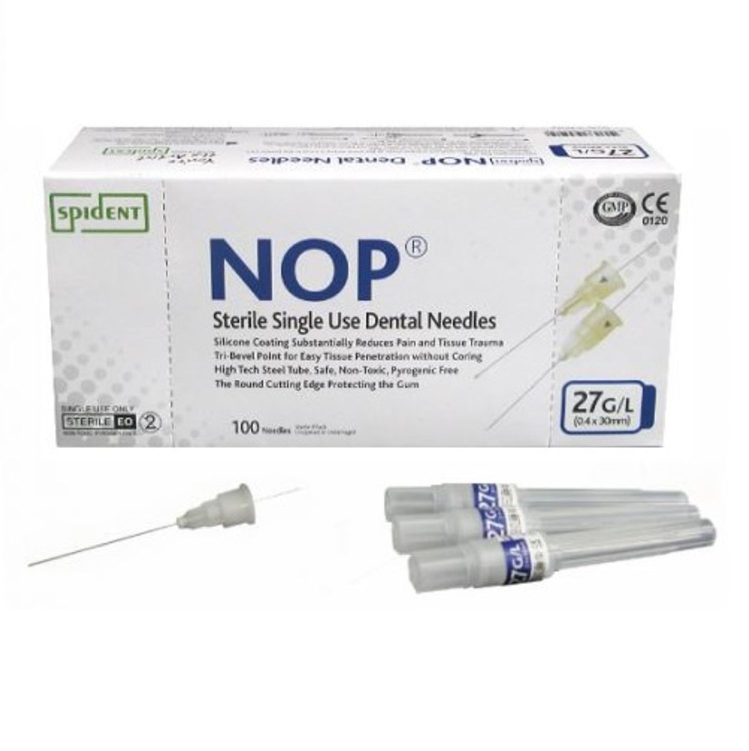 NEEDLES LONG 27G - 4 x 30 ( 100pcs ) - SPIDENT