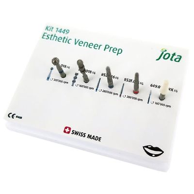 1449 - VENEER PREPARATION KIT | ( 5 BURS + HOLDER ) - JOTA