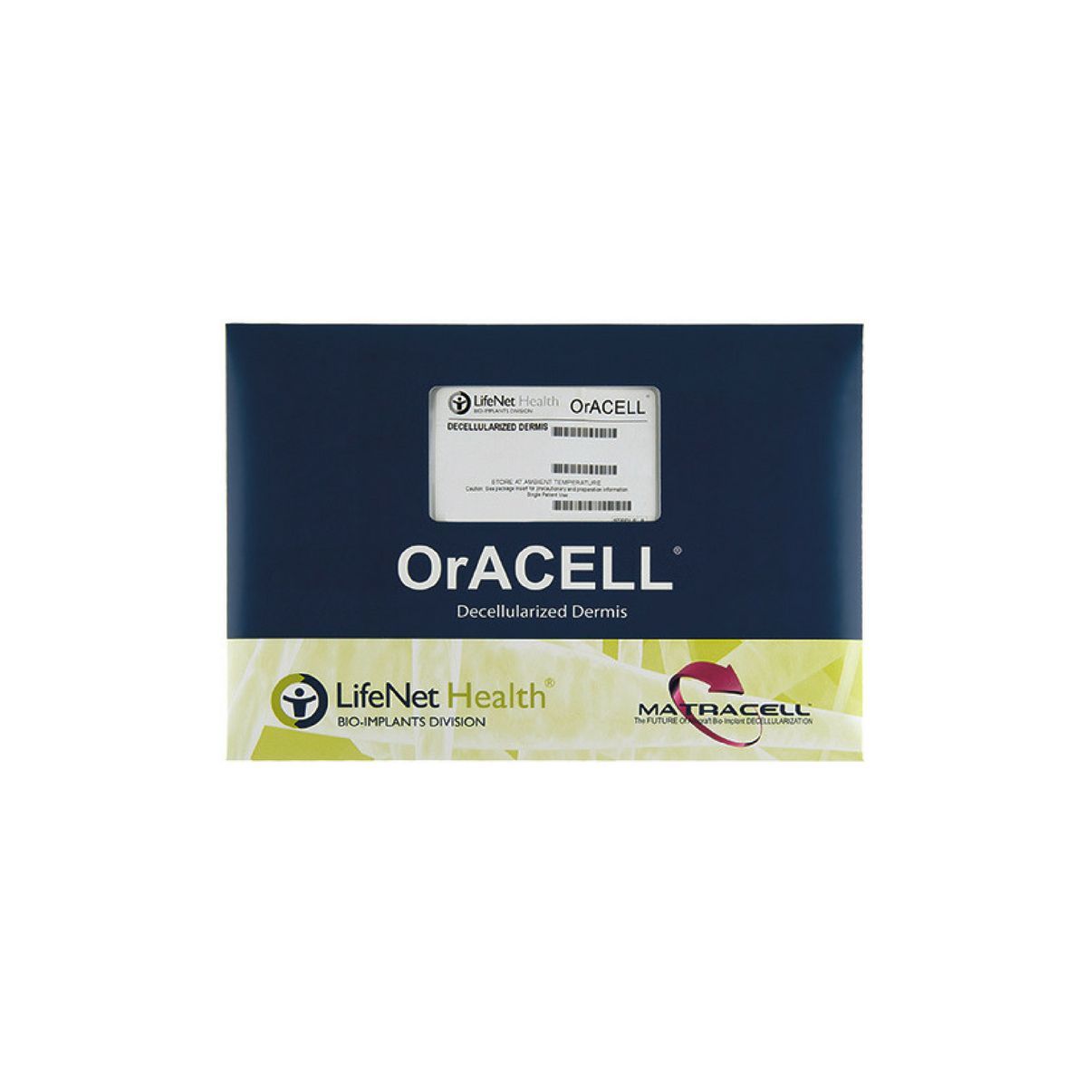 Oracell Decellularized Dermis / ALLOGRAFT TISSUE / ALLODERM 1CM x 1CM - LifeNet Health