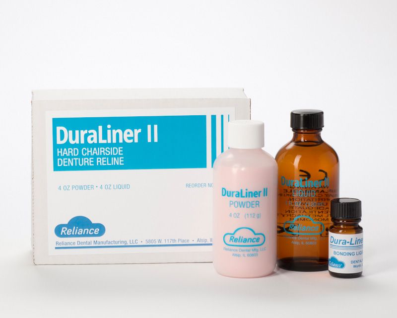 DURALINER II | DENTURE RELINER KIT | 4oz Powder + 4oz Liquid - RELIANCE