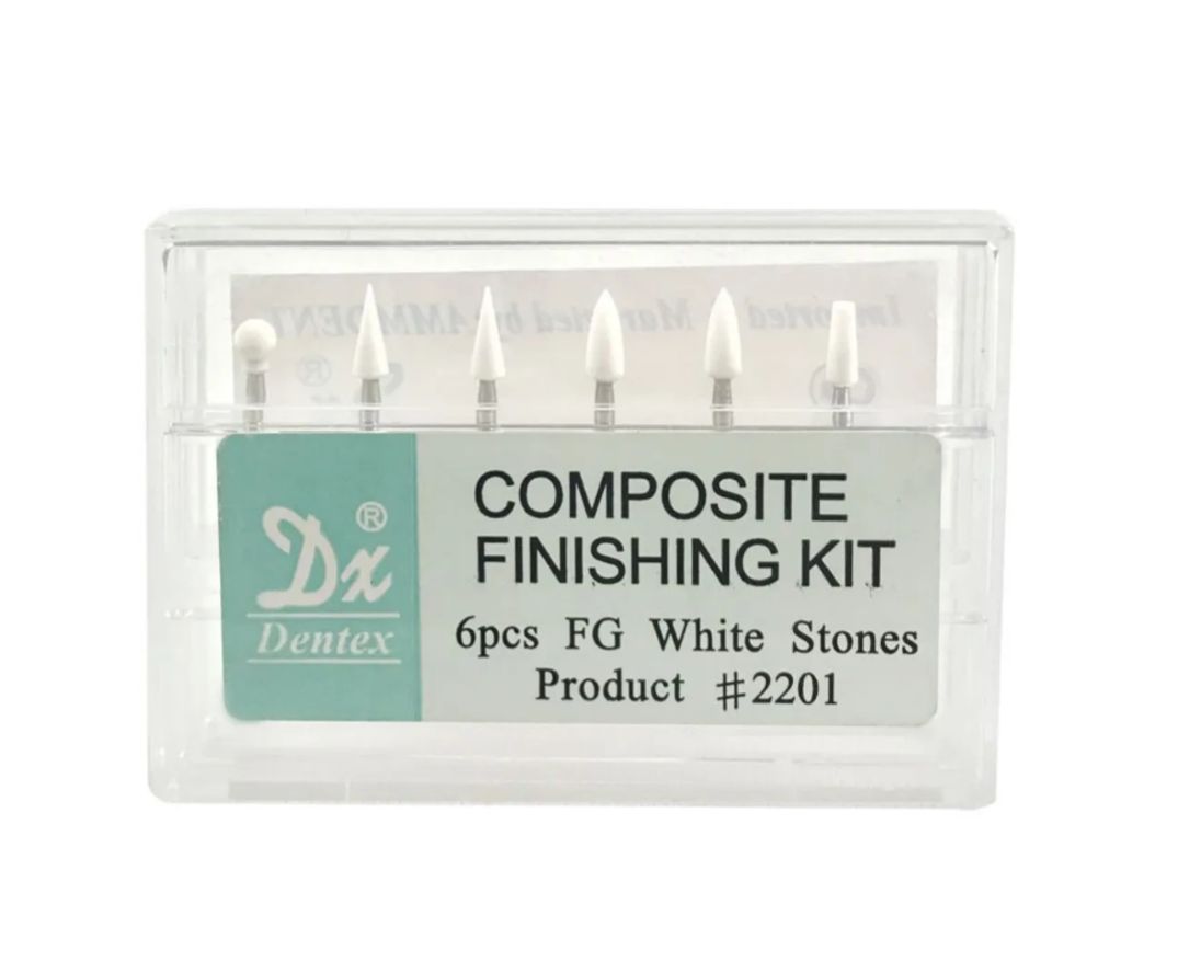 COMPOSITE FINISHING KIT - WHITE STONE BURS #2201 ( 6pcs ) - DIA SWIZZ