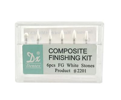 COMPOSITE FINISHING KIT - WHITE STONE BURS #2201 ( 6pcs ) - DIA SWIZZ