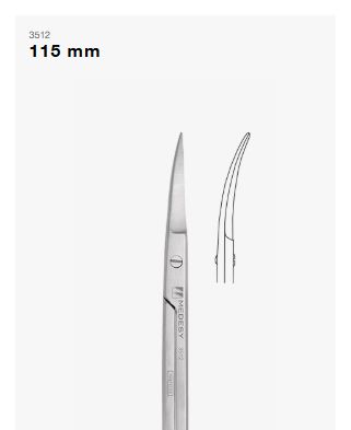 GUM SCISSORS CURVED ( 115mm ) - MEDESY
