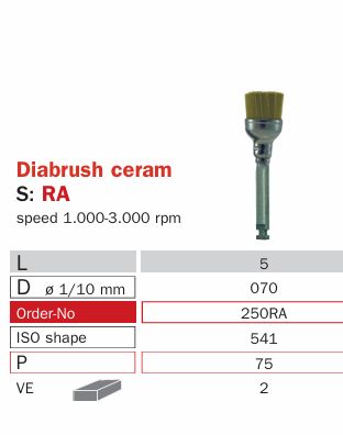 250 RA - DIABRUSH CERAM BURS- 2PCS