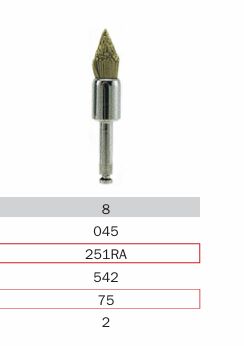 251 RA - DIACERAM BRUSH BURS - 2PCS