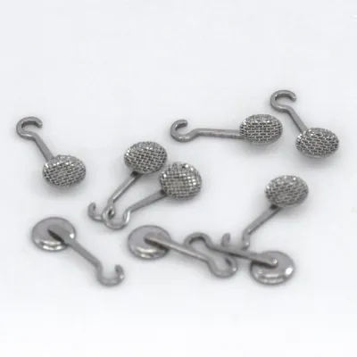 CRIMPABLE HOOK ( Flat Round Base - LEFT &amp; RIGHT ) 10pcs packet - ORTHO UNION