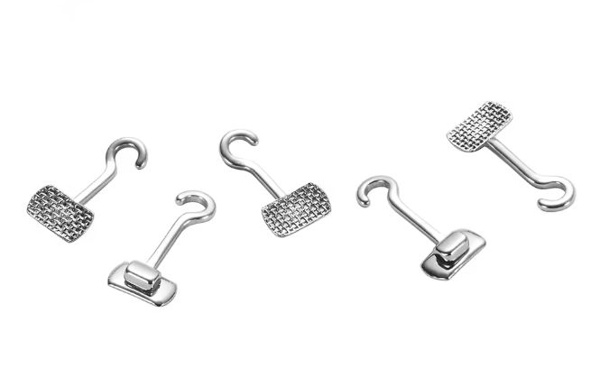 CRIMPABLE HOOK ( Flat Rectangular Base ) 10pcs packet - SCHNAWIS