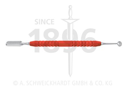 Graft material carrier exchangeable inserts M4x0,5 Color Code handle lightred-magenta