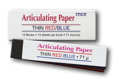 ARTICULATING PAPER | THICKNESS : 71µ | ( RED &amp; BLUE ) 144 Sheets