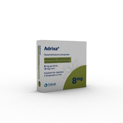 DEXAMETHOSONE SODIUM PHOSPHATE injection - 5 x 2ml/8mg ampules - ADRIXA