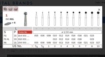 FGXL SHANK - ROUND CARBIDE BURS 6pcs - DIA SWIZZ
