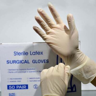 GLOVES SURGICAL 7.5 BOX ( 50pcs box )