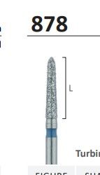 878 - CONICAL TORPEDO DIAMOND BURS