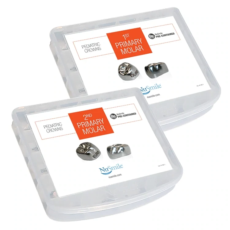 STAINLESS STEEL PRIMARY MOLAR CROWNS 5pcs BOX - NUSMILE