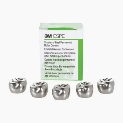 STAINLESS STEEL PRIMARY MOLAR CROWNS 5pcs BOX - 3M