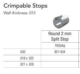 CRIMPABLE STOPS ( ROUND ) 2mm - AMERICAN ORTHODONTICS