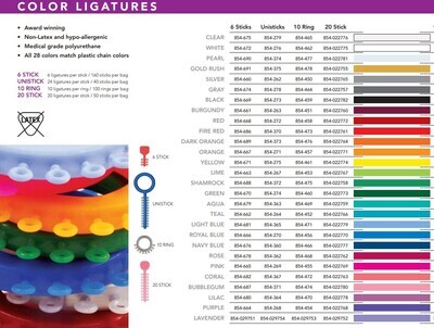 UNISTICKS ELASTOMERIC LIGATURES ( 960pcs / Bag ) - AMERICAN ORTHODONTICS