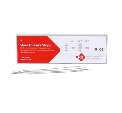 PD PROXIMAL STEEL ABRASIVE STRIPS ( Medium - 6mm ) 12pcs Pack