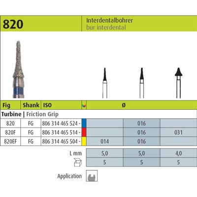 820 - MOSQUITO DIAMOND BURS 5pcs - JOTA
