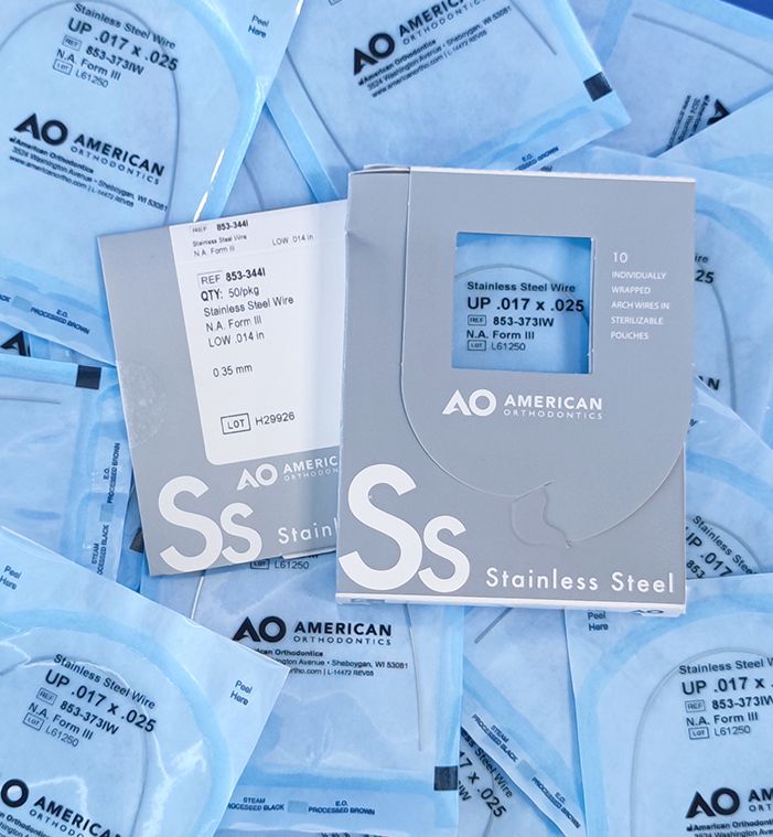 SS WIRE FORM 1 - ROUND ( 50 pcs/PCK ) - AMERICAN ORTHODONTICS