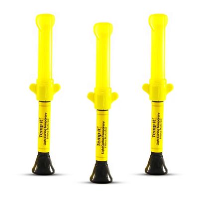 TEMP IT | TEMPORARY FILLING MATERIAL ( Light Cured ) | 3 x 3gm Syringes - SPIDENT