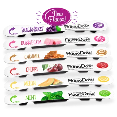 FLOURIDE VARNISH 5% NaF | FLUORODOSE | ( 40 x 0.3ml Trays / Box ) - CENTRIX