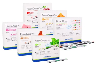 FLOURIDE VARNISH 5% NaF | FLUORODOSE | ( 40 x 0.3ml Trays / Box ) - CENTRIX