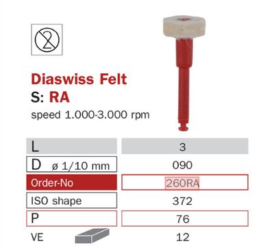 FELT POLISHING BURS 12pcs Kit - DIA SWIZZ