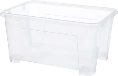 SAMLA - TRANSPARENT STORAGE BOX ( 28 x 19 x 14cm / 1 Gallon ) - IKEA