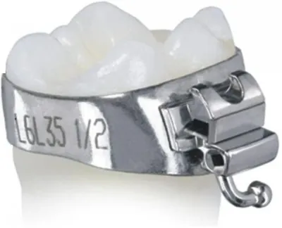 ORTHODONTIC TUBE BAND ( ROTH 022 ) - DOUBLE CONVERTIBLE MANDIBULAR/LOWER 1pc - ADITEK