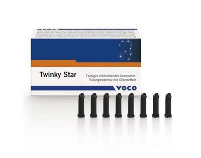 BULK FILL FLOWABLE COMPOSITE ( Light Cured with GLITTER EFFECT ) | TWINKY STAR ( 0.25gm x 25 Tips ) - VOCO