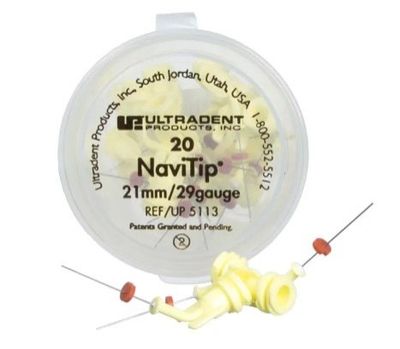 NaviTip Tip 29 ga 21mm ( YELLOW ) 50pcs - ULTRADENT