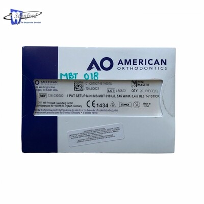 MINI MASTER BRACKET SYSTEM ASSORTED SIZE ( MBT 022 ) ( 20pcs / Pack ) - AMERICAN ORTHODONTICS