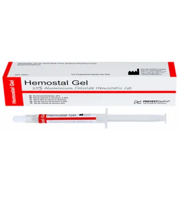 HEMOSTAL GEL - GINGIVAL RETRACTION Gel ( 25% AluminiumChloride ) 3gm - PREVEST