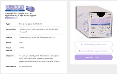 SURGICRYL - PGA 910 ( Straight Cutting ) - SMI ( ABSORBABLE )