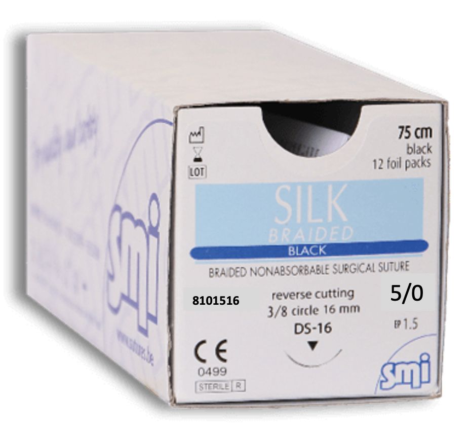 SILK - BLACK ( Reverse Cutting ) - SMI (NON ABSORBABLE )