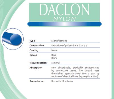 DACLON - NYLON ( Reverse Cutting ) - SMI (NON ABSORBABLE )