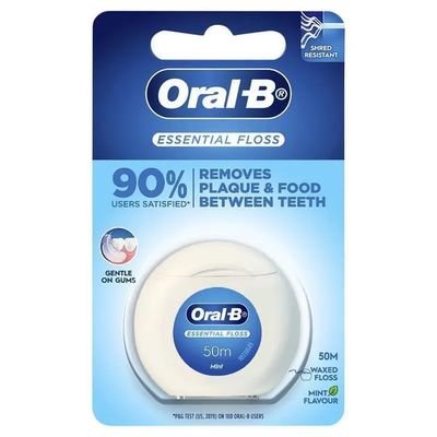 DENTAL FLOSS - WAXED ( MINT ) 50m - ORAL B