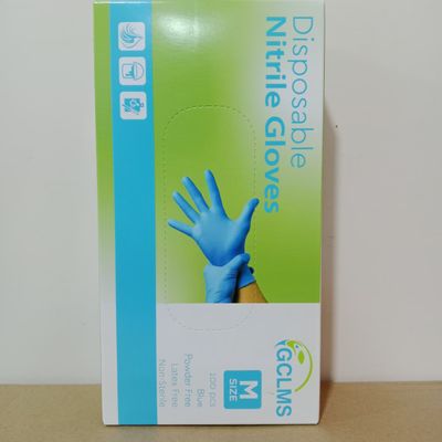 GLOVES NITRILE MEDIUM - BOX ( 100pcs box ) - GCLMS
