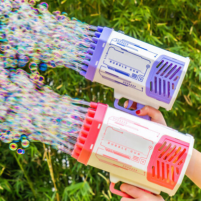 Bubble Gun Rocket With Light For Kids