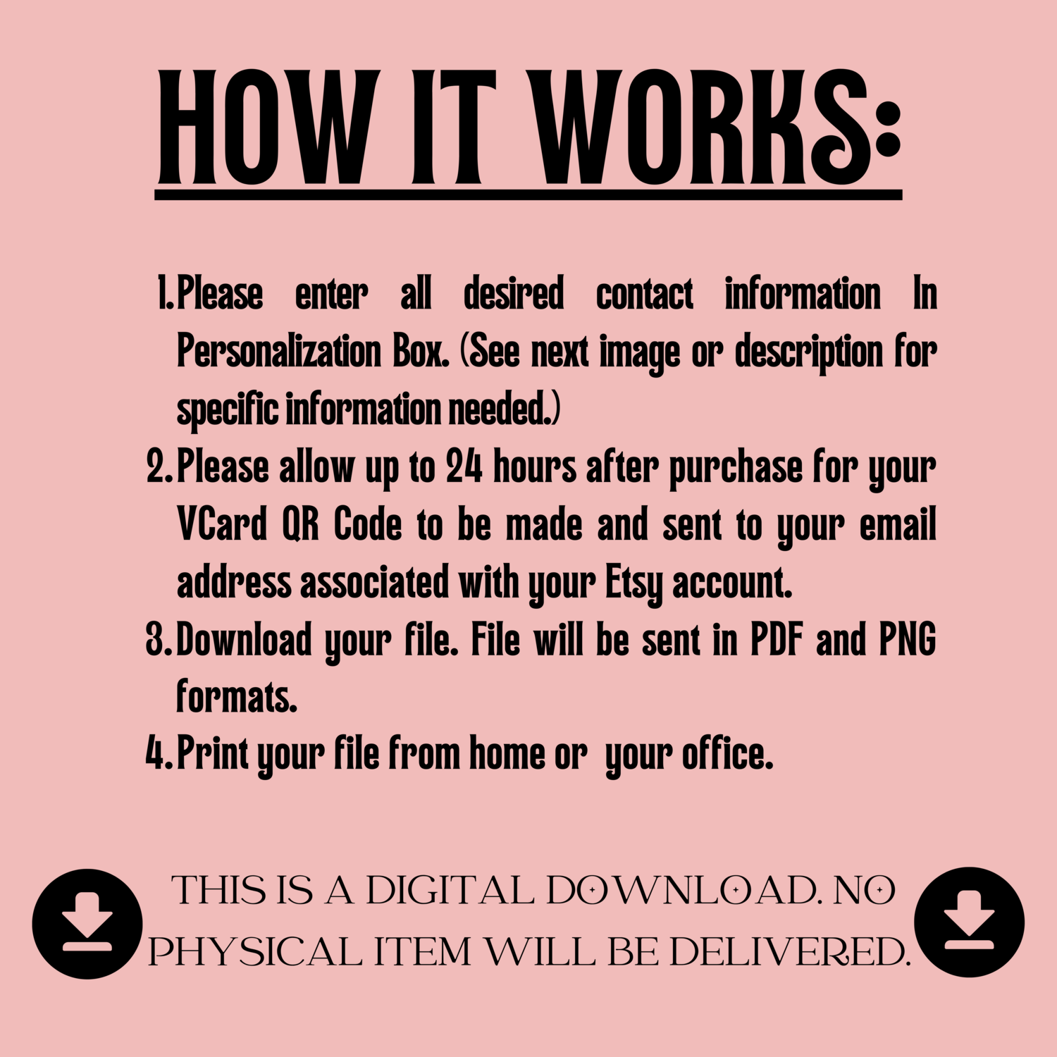 Custom Digital Vcard, Contact Card with QR Code for Business-Good for 1 Year