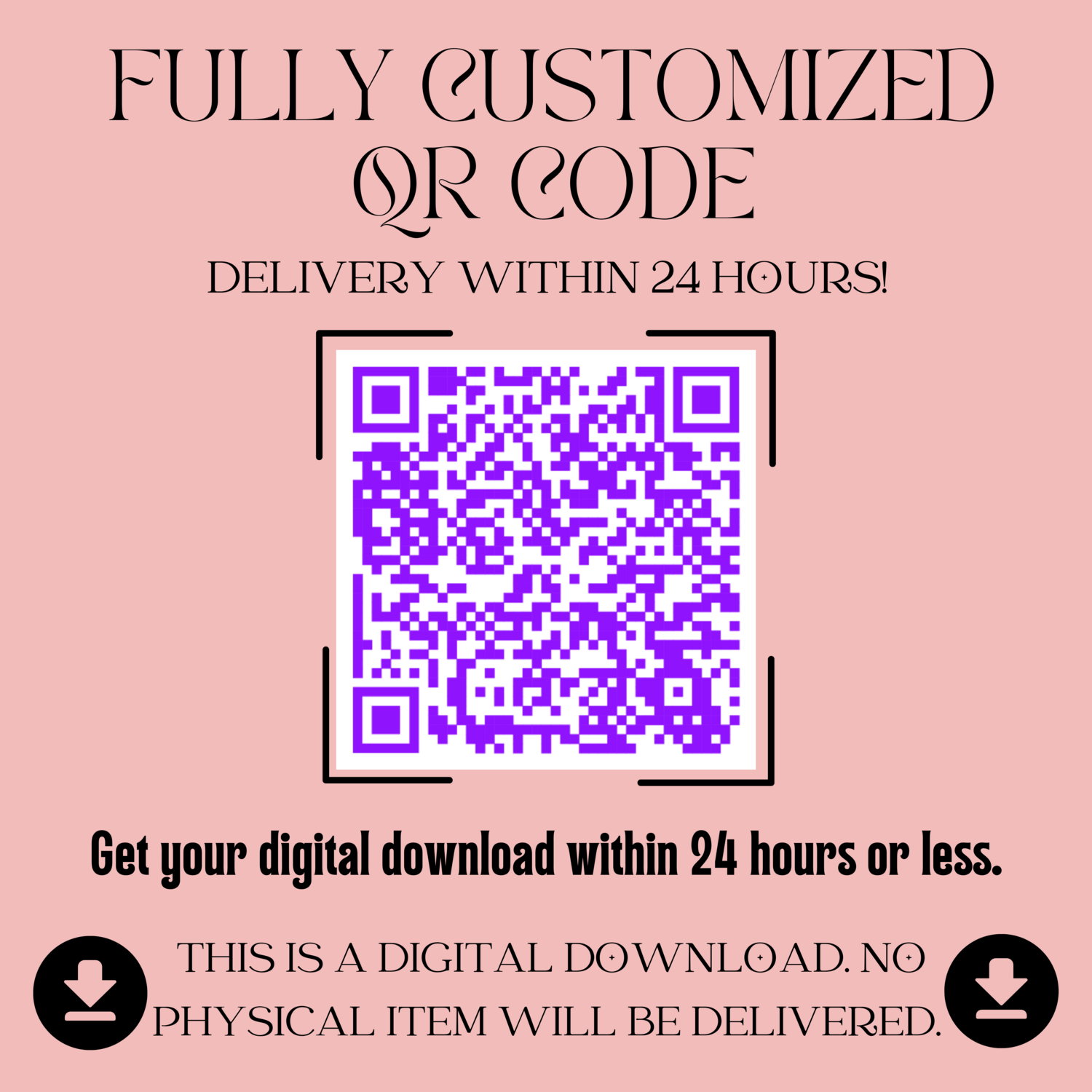 Digital QR Code Download | For Website, Small Business, Scan to Pay, Social Media| Color Options| Never Expires| Fast Delivery