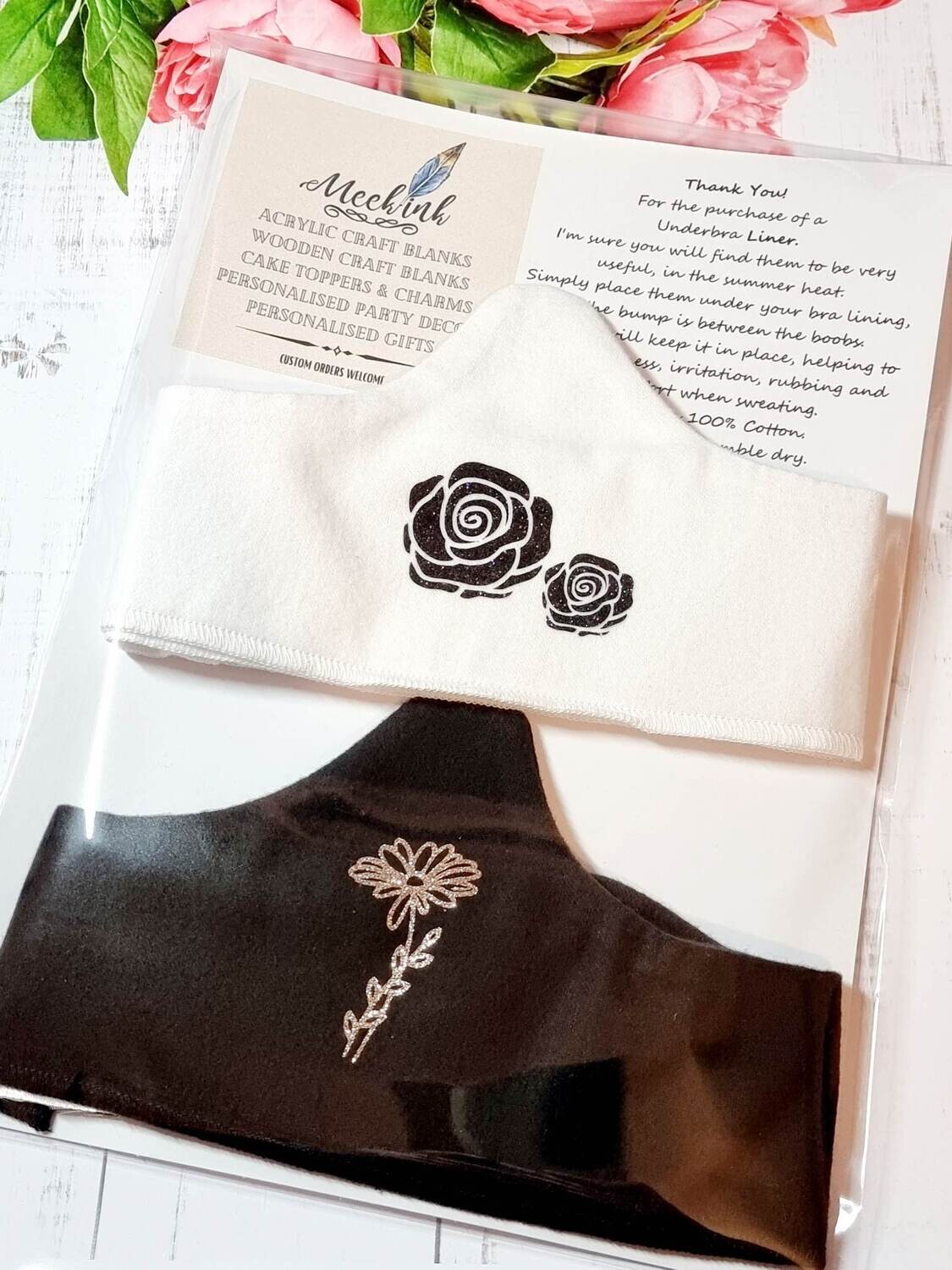 2 Pack Of Bra Liners {black &amp; white}