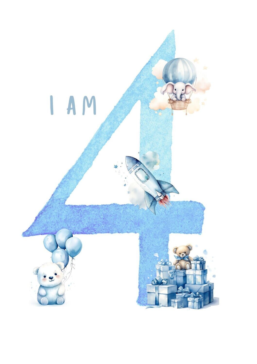 Blue I Am 4 DTF