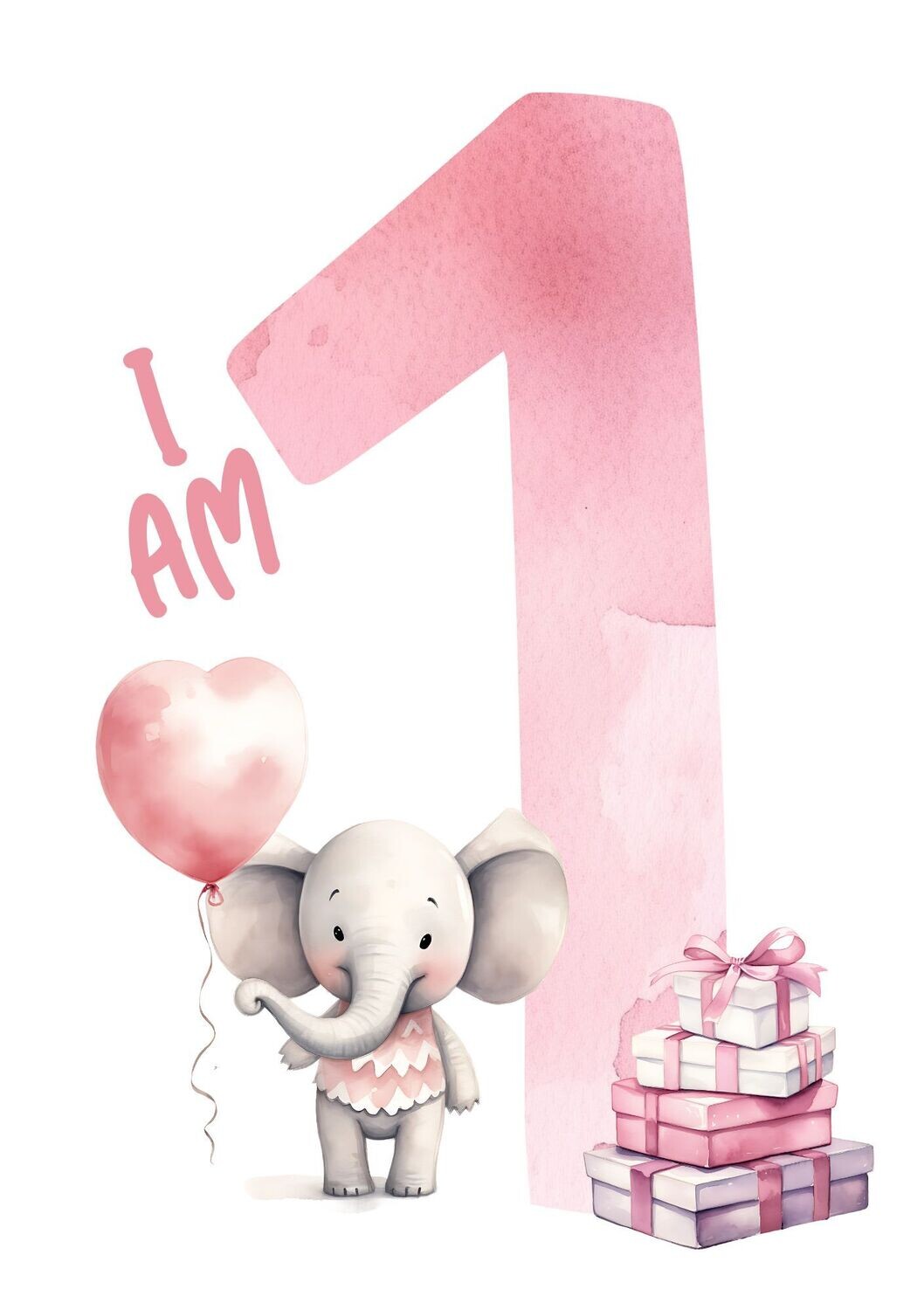 I Am 1 Elephant UV DTF
