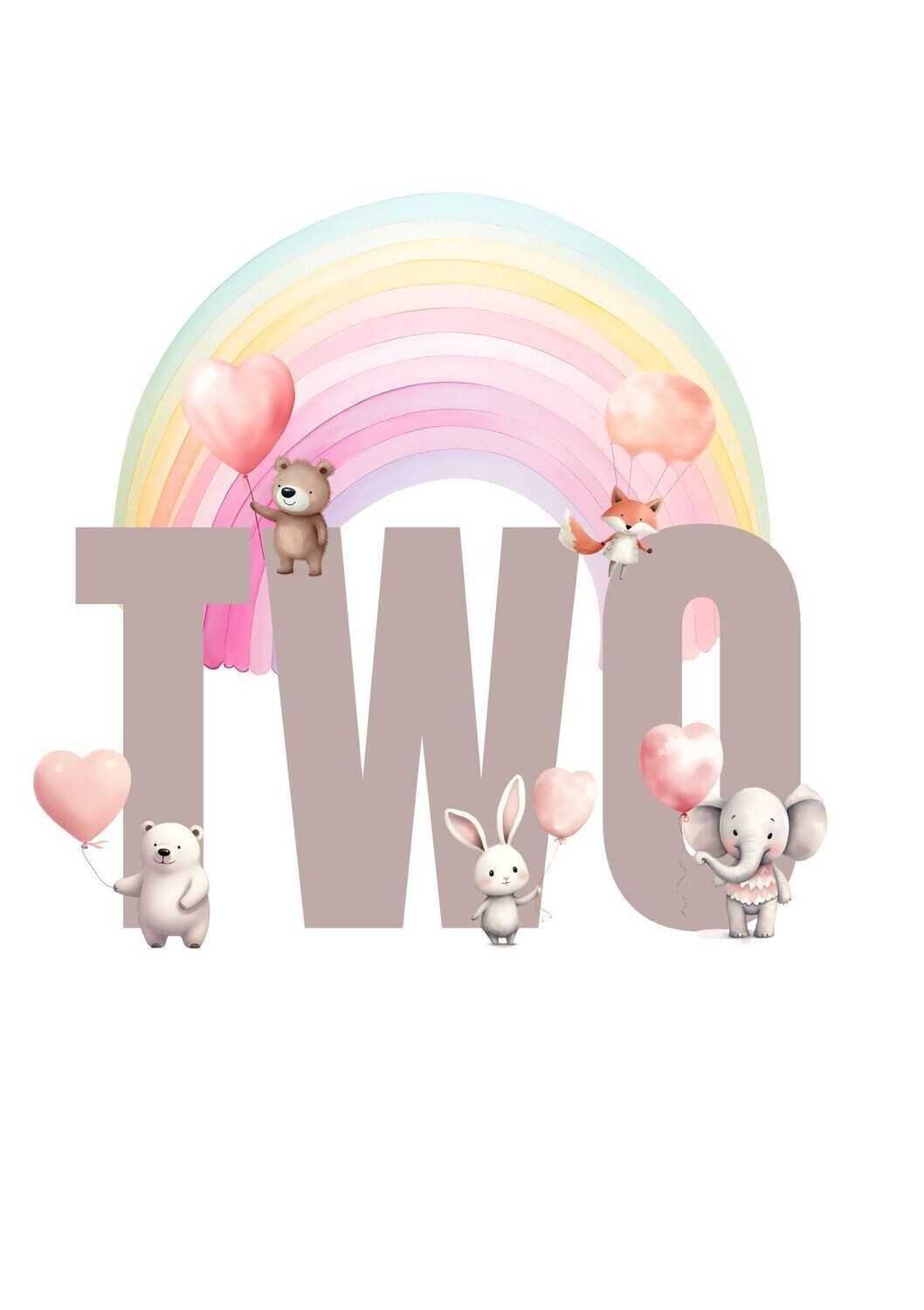 Happy Birthday Rainbow 2 DTF