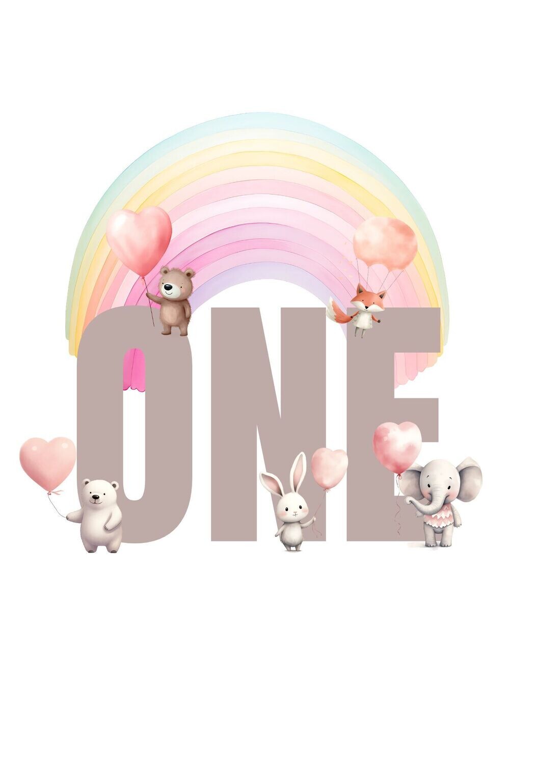 Happy Birthday Rainbow 1 DTF