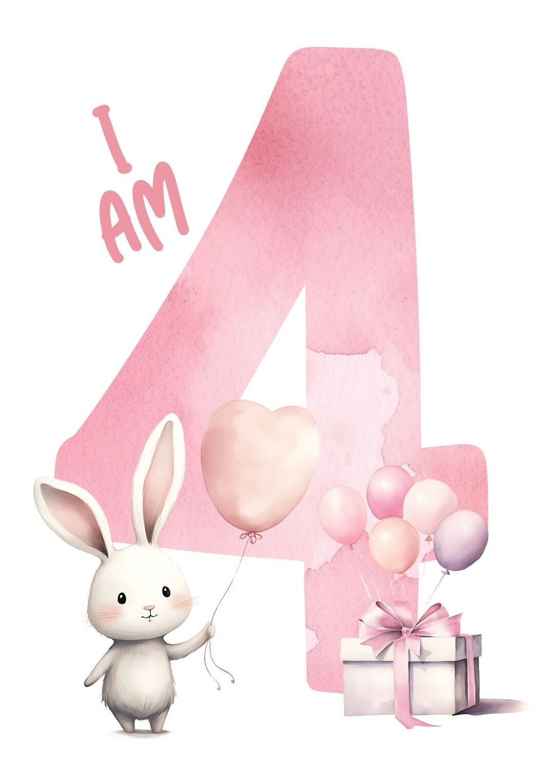 I Am 4 Bunny DTF